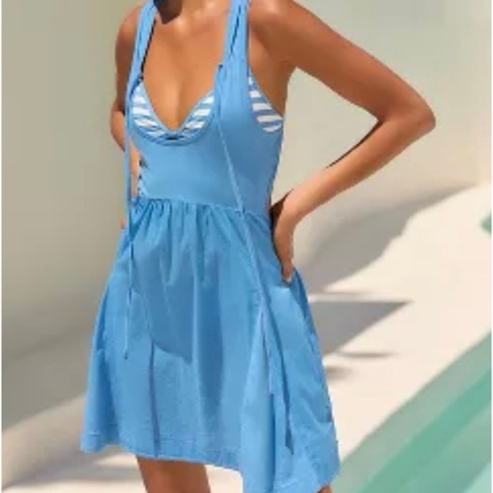 Anthropologie Light Blue Coverup Dress